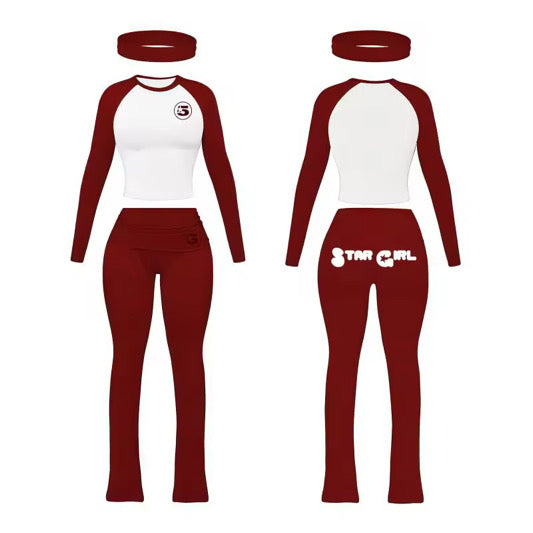 Burgundy Long Sleeve Set