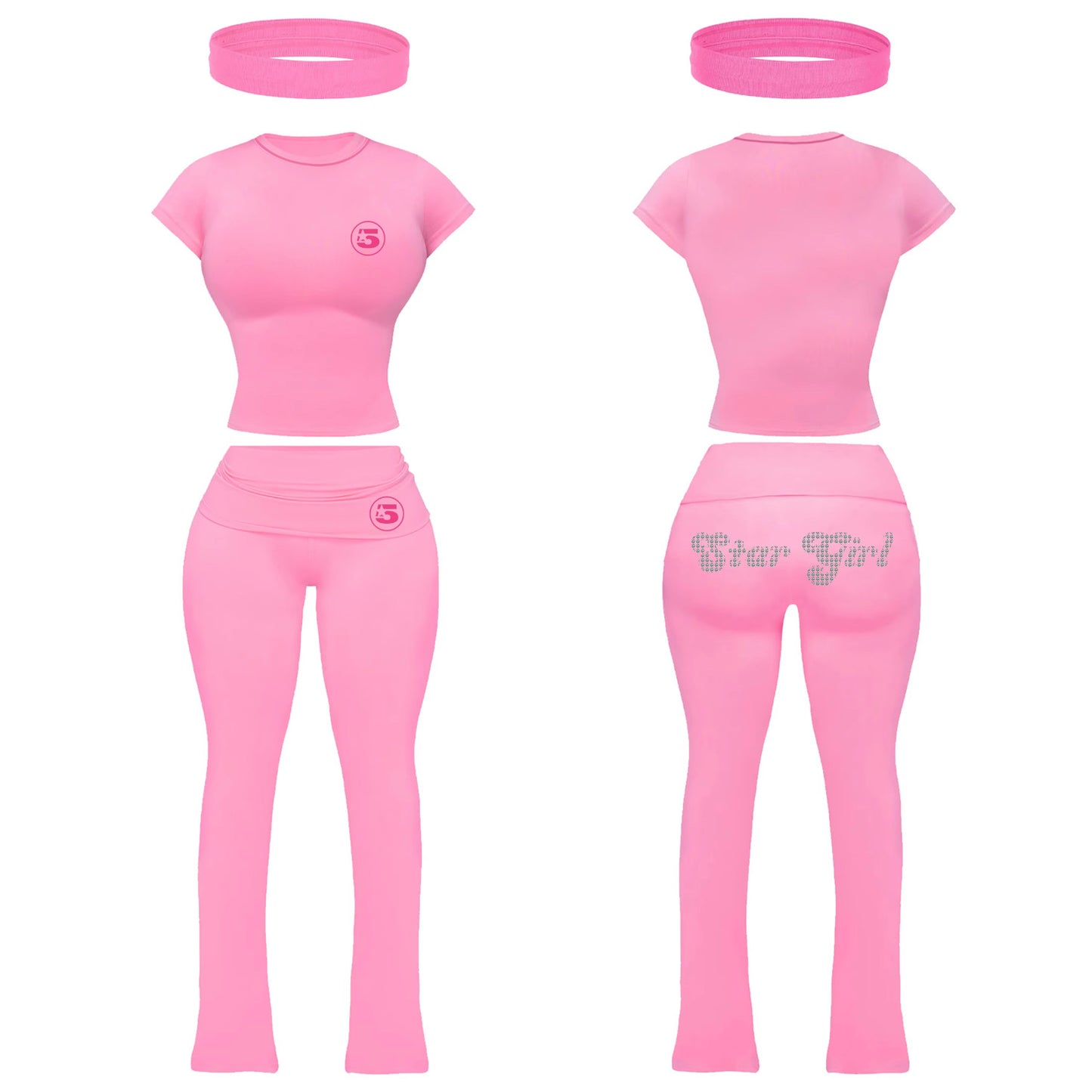 Bubblegum Pink Flare Set