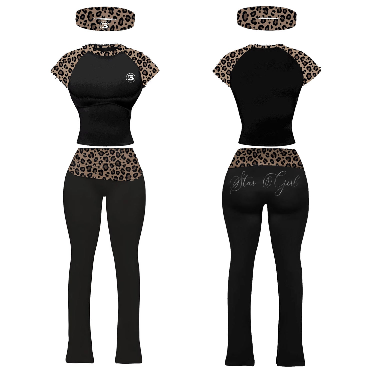 Noir Leopard Set